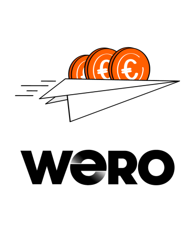 Logo Wero et avion en papier